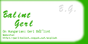 balint gerl business card